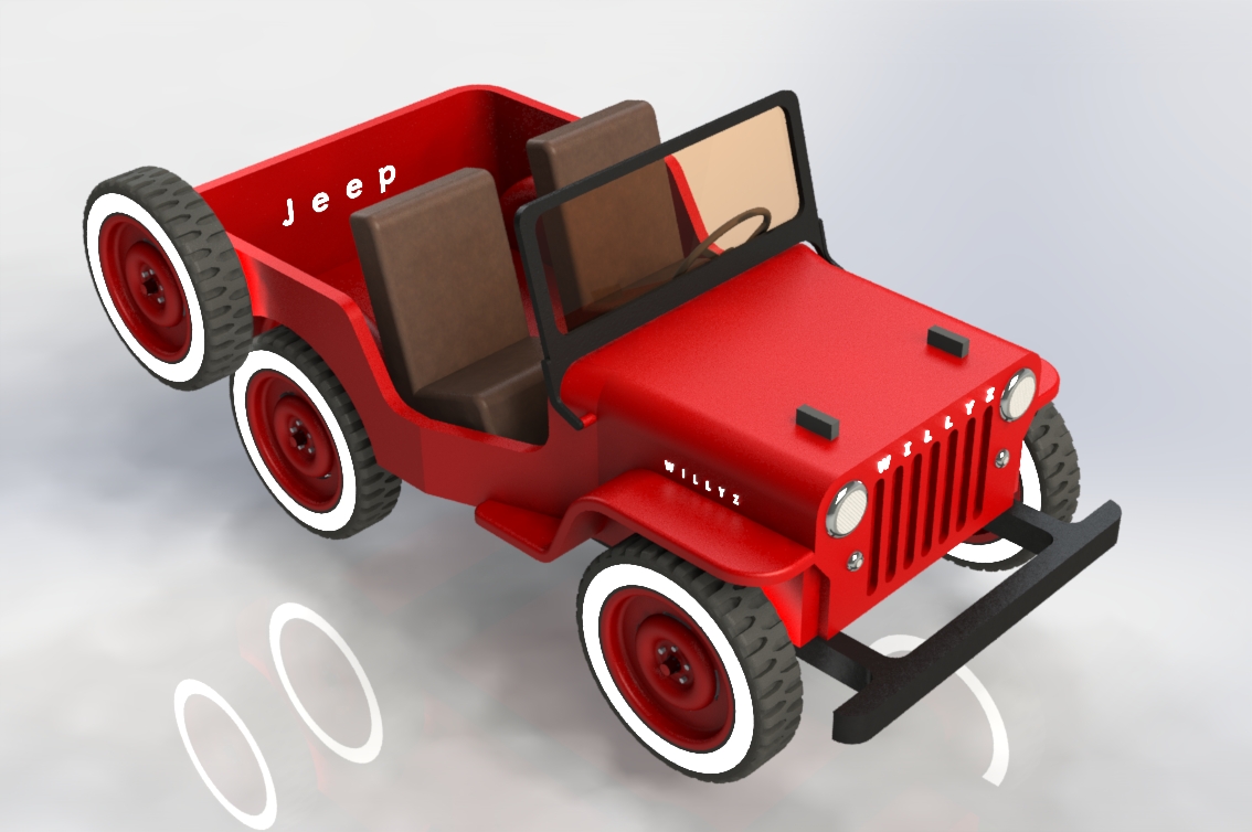 吉普车CJ-3B 1954年红色